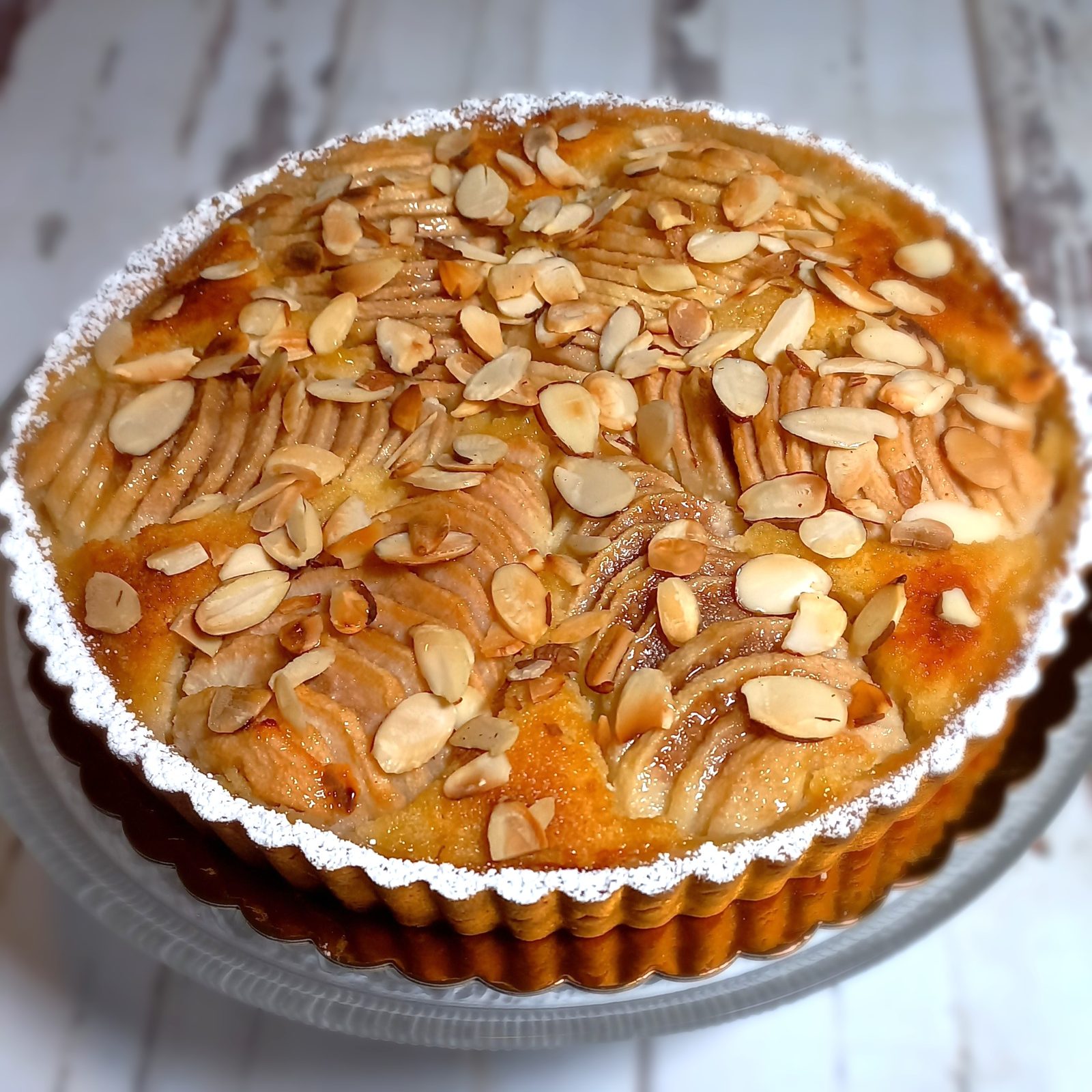 Almond pear tart