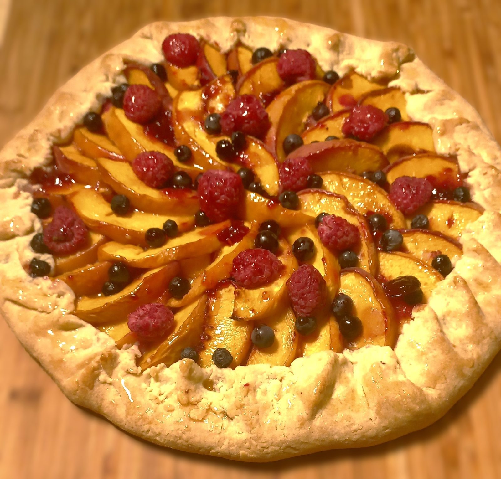 Fruit and berry galette