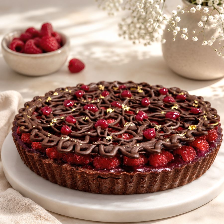Double Chocolate Raspberry Cheesecake
